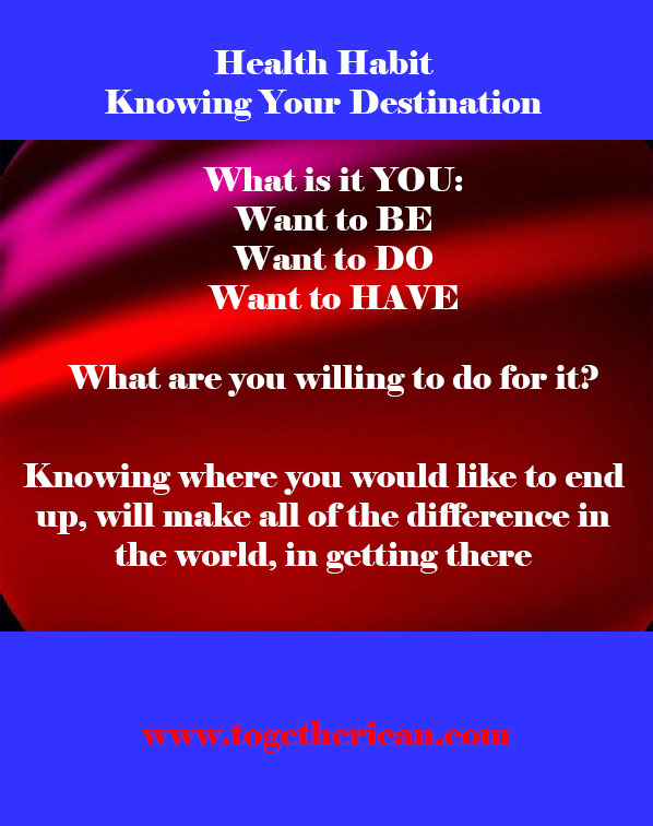 Healthy Habit 2 : Determining a Destination